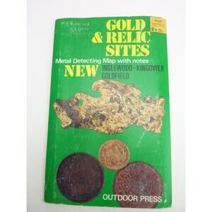 Vintage Gold & Relic Sites metal detecting map by Outdoor Press